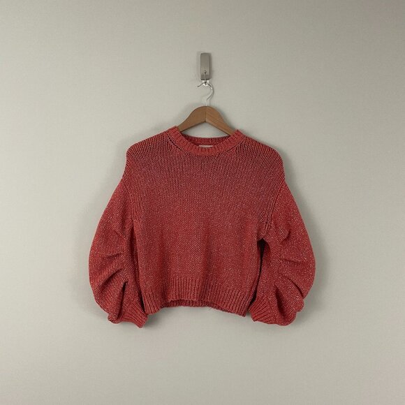 Ulla Johnson Lina Crew Neck Pullover Sweater in Coral Size P (XS/00/0) - Picture 1 of 6